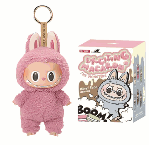 Peluche Labubu Vinyl Face Sesame Bean – Série Exciting Macaron