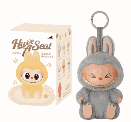 Labubu Peluche en vinyle Hehe – Série Have a Seat