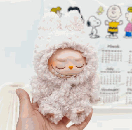 vêtements pour Labubu de 17cm, ensemble de body lapin poilu